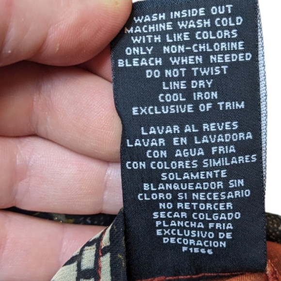 Rafaella Petite Patterned Boho Blouse Size LP - Picture 9 of 9